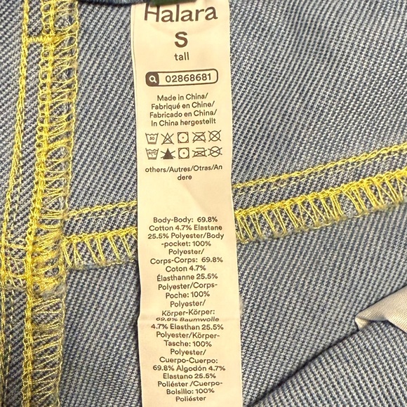 Halara Flex™ High Waisted Pockets Straight Leg Washed Casual Jeans Sz Small Tall - Picture 8 of 15